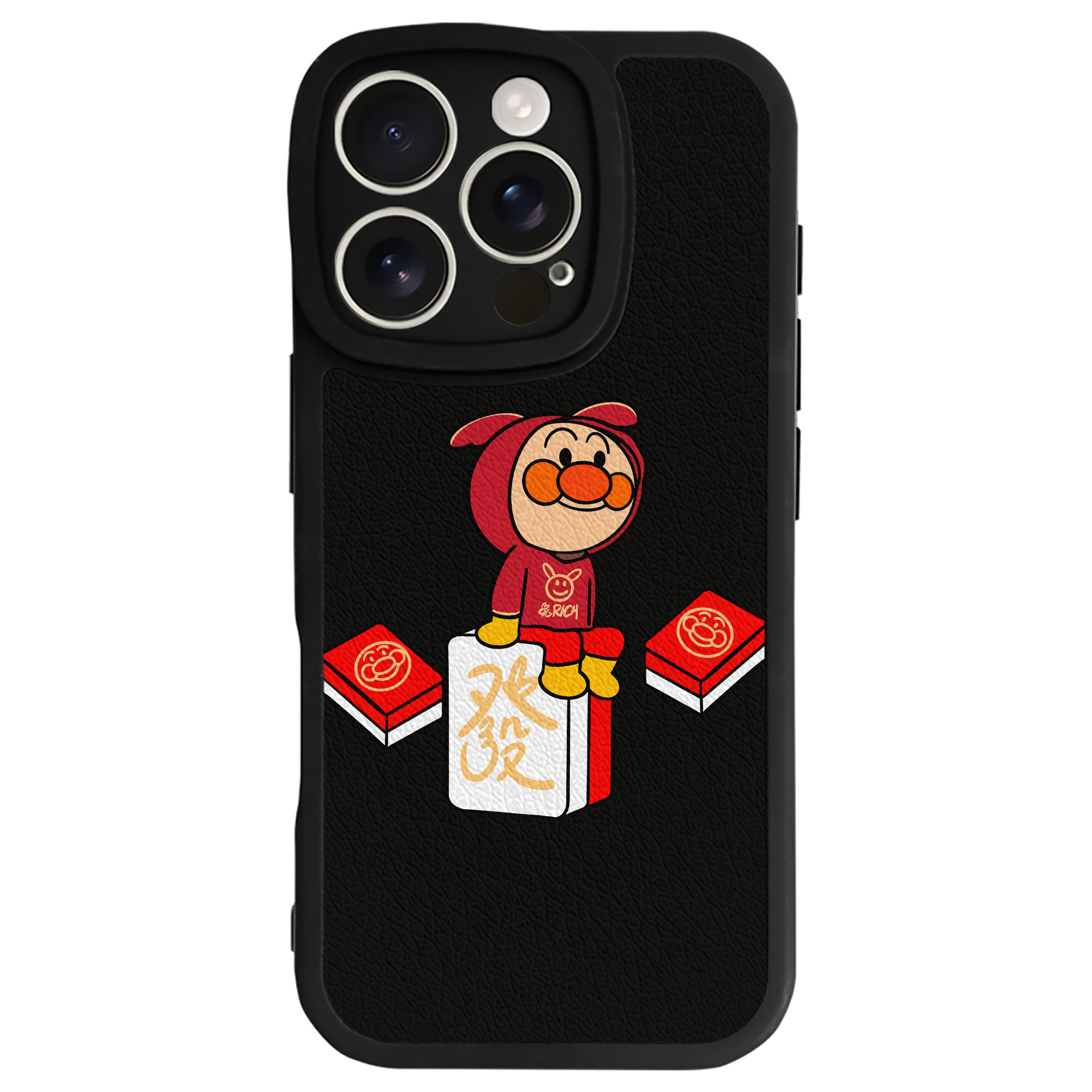（画像用） アンパンマン Anpanman 【iPhone 16シリーズ対応】シリコンスマホケース（レザー調） 材質：シリコン